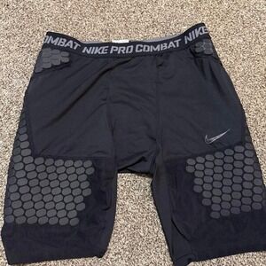 Nike Pro Combat Hyperstrong Padded Compression Shorts Mens XXL Black Dri-FIT